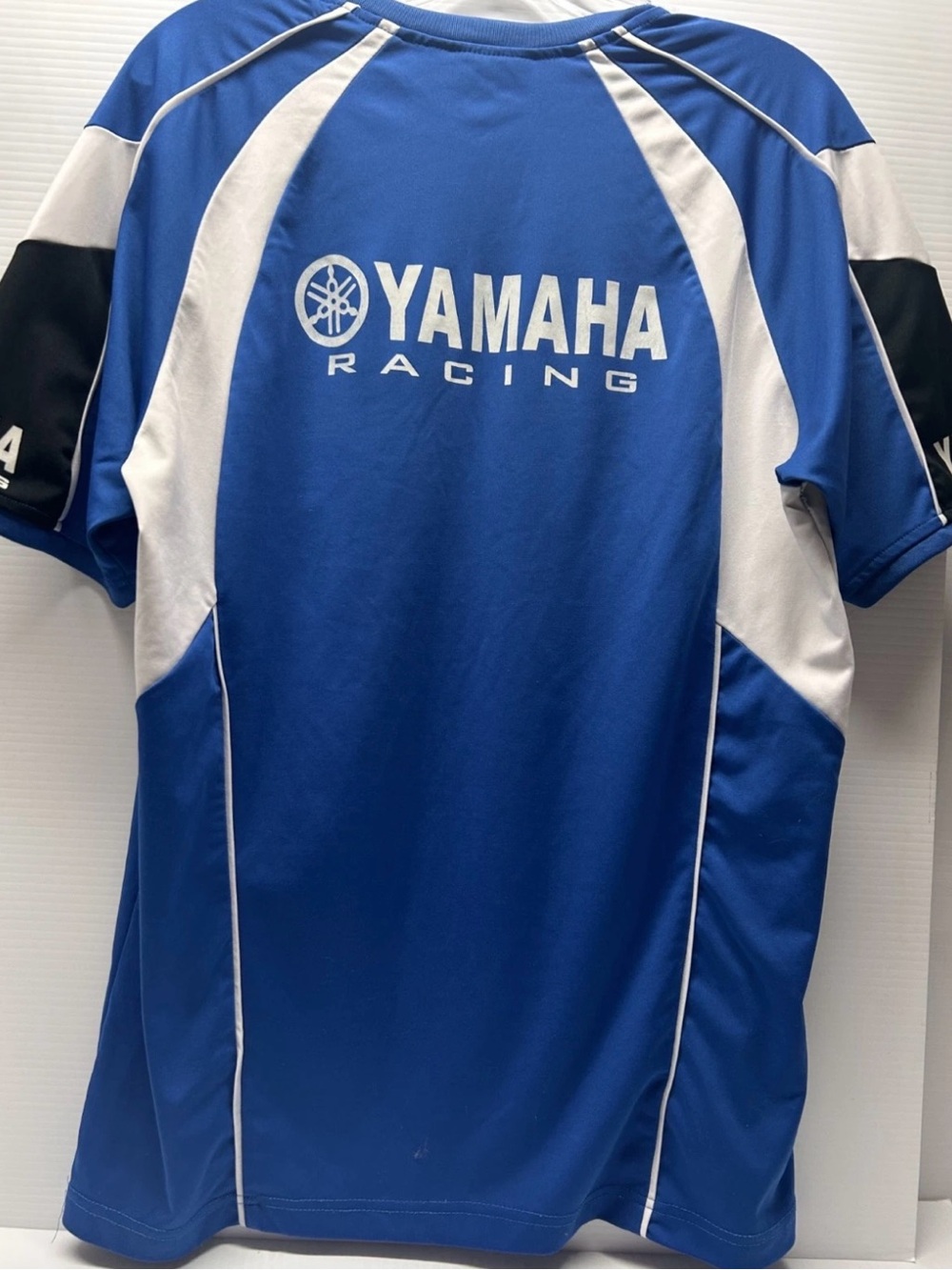 Yamaha Racing Official T-Shirt Blue White Black Motorsport Tee Size XL